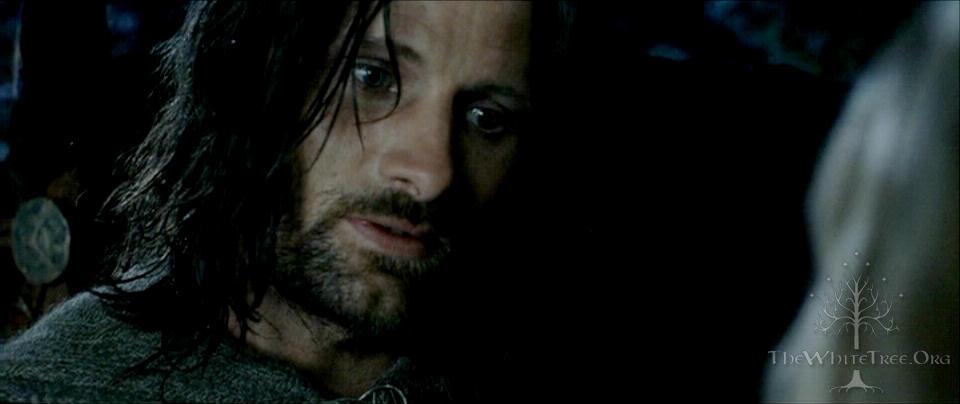 Aragorn Eowyn ile konuşurken..