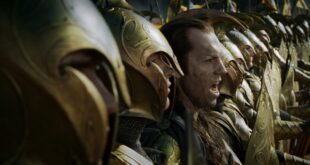 Elrond'un komutasındaki Son İttifak Savaşı Elf ordusu Sauron'un Orklarına karşı savaşırken.