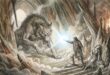 Carcharoth, Beren ve Lúthien'e karşı savaşırken.