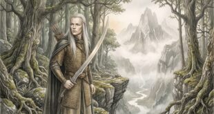 Glorfindel Gondolin Altın Çiçek Hanedanı zırhı ve altın saçlarıyla.