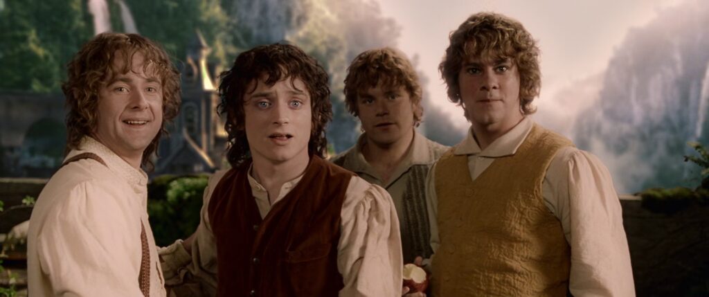 Hobbitler (Buçukluklar) Frodo, Sam, Merry ve Pippin