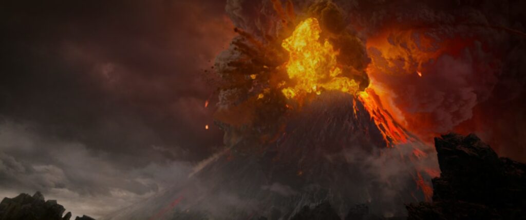 Hüküm Dağı Orodruin ve Mordor Gorgoroth Yaylası manzarası